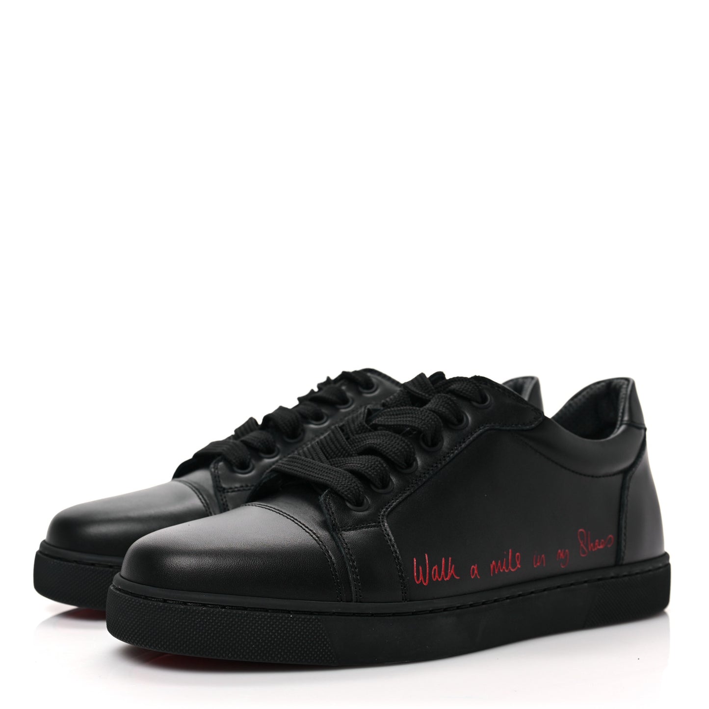 Calfskin Vieira Walk Flat Sneakers 38.5 Black