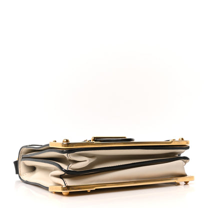 Prada City Calf Saffiano Cahier Bag Talco Black 4 of 9