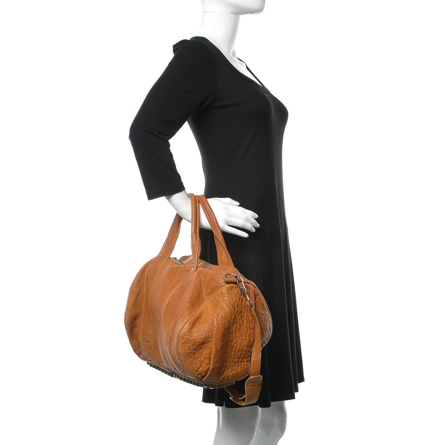 Pebbled Lambskin Rocco Duffel Mustard