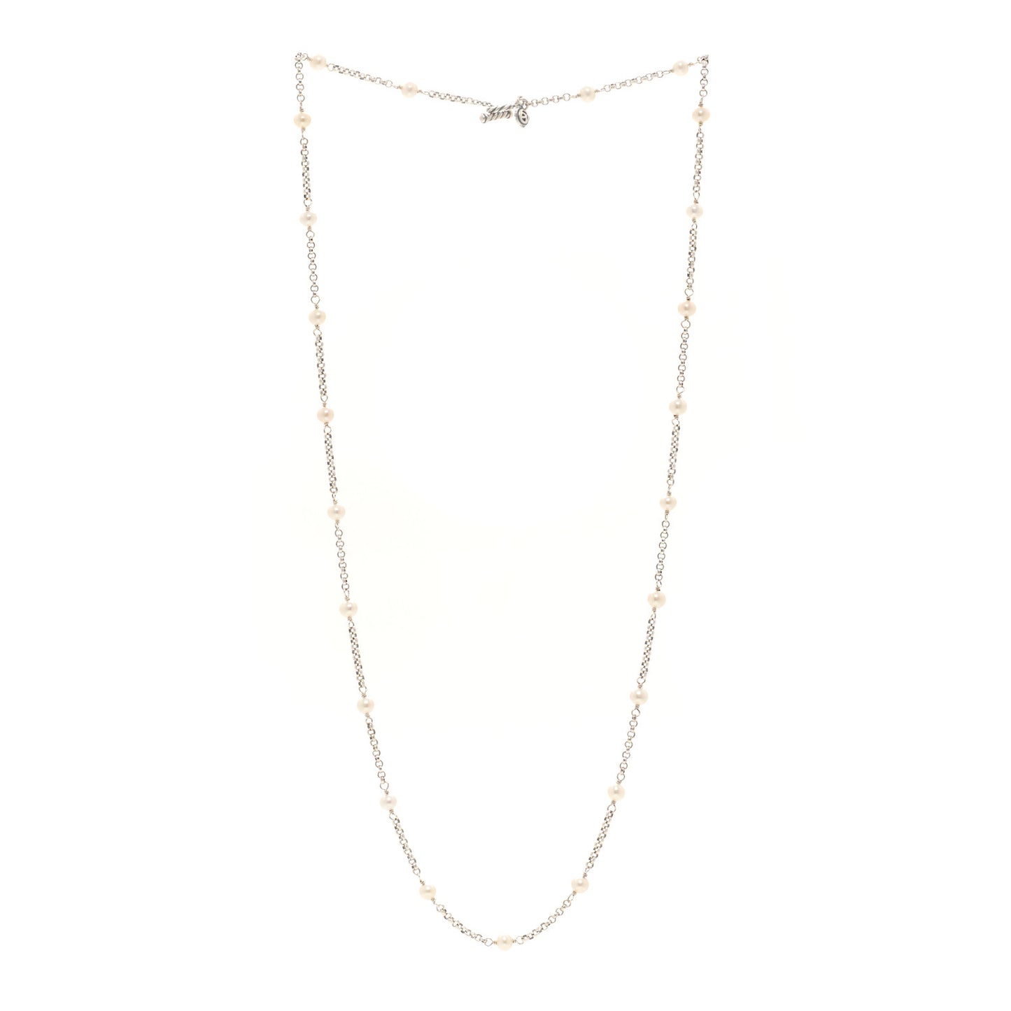 Sterling Silver Freshwater Cultured Pearl Bead Chain Necklace