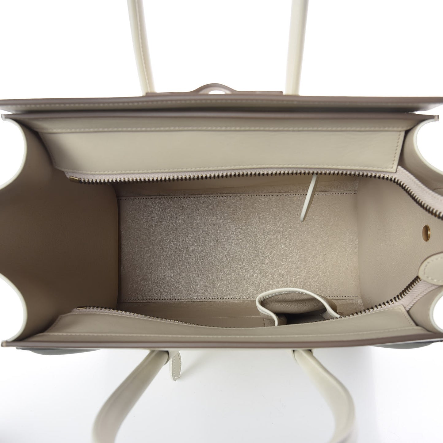 Shiny Smooth Calfskin Micro Tri-Color Luggage Natural