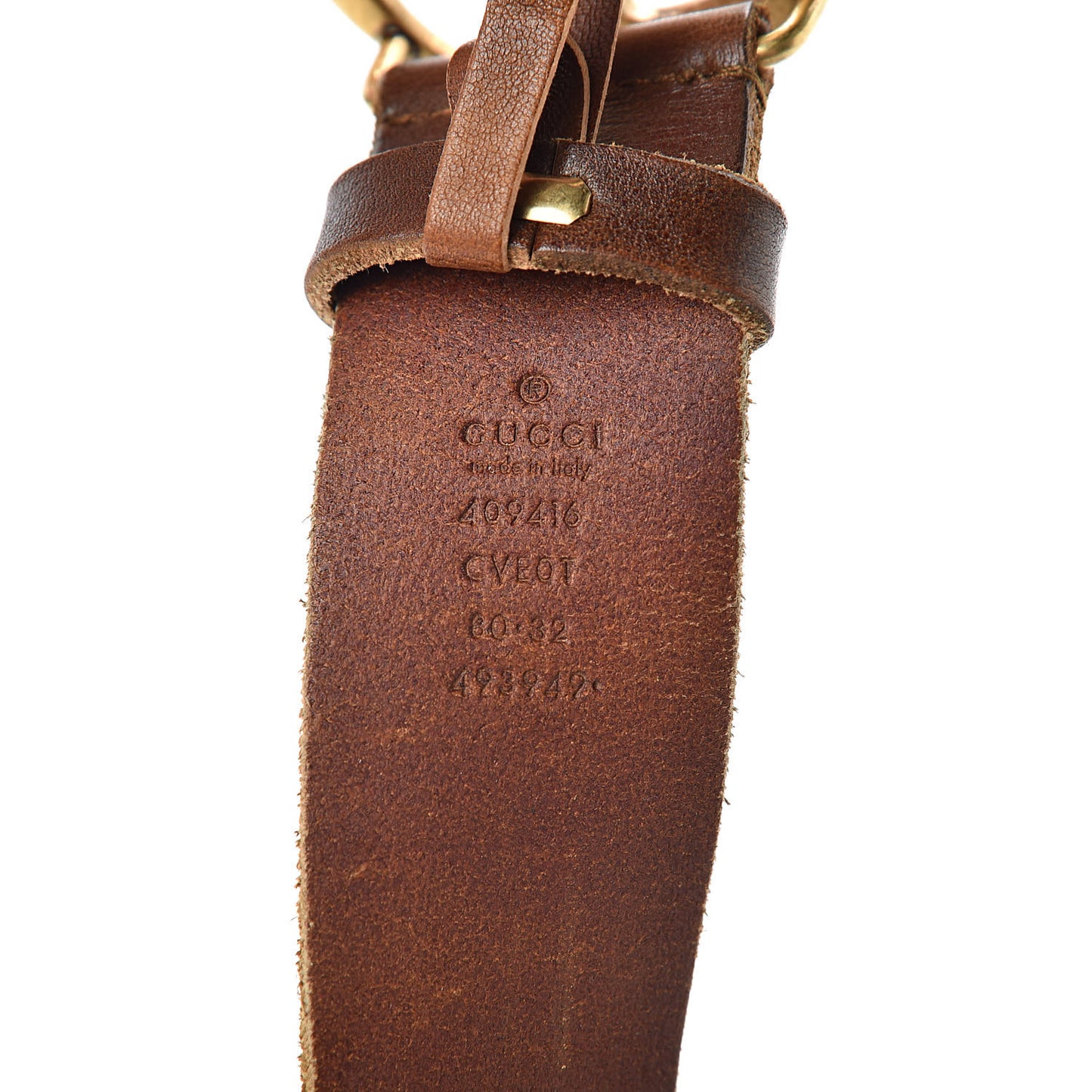 Faded Calfskin Double G 40mm Belt 80 32 Cuir