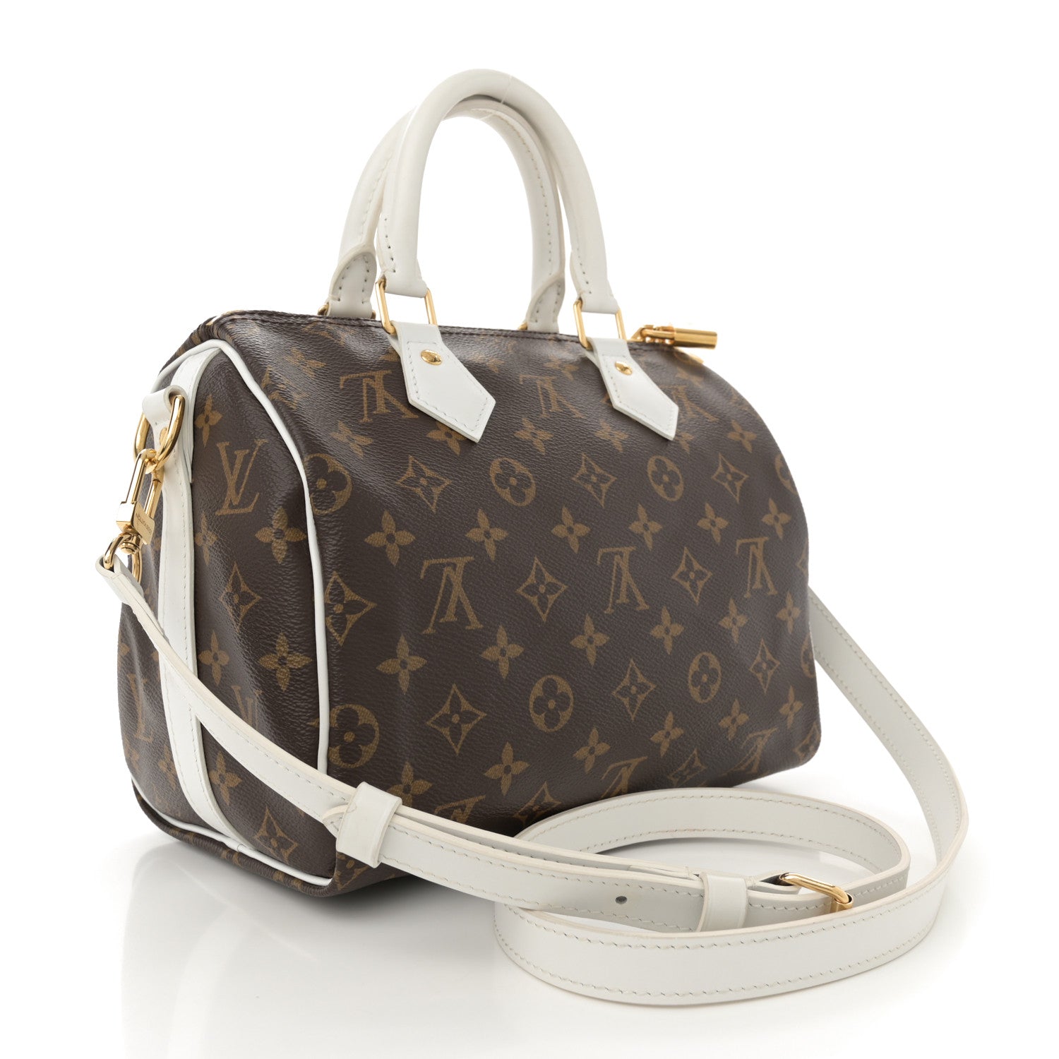 Louis Vuitton Monogram LV Match Speedy Bandouliere 25 White 3 of 11