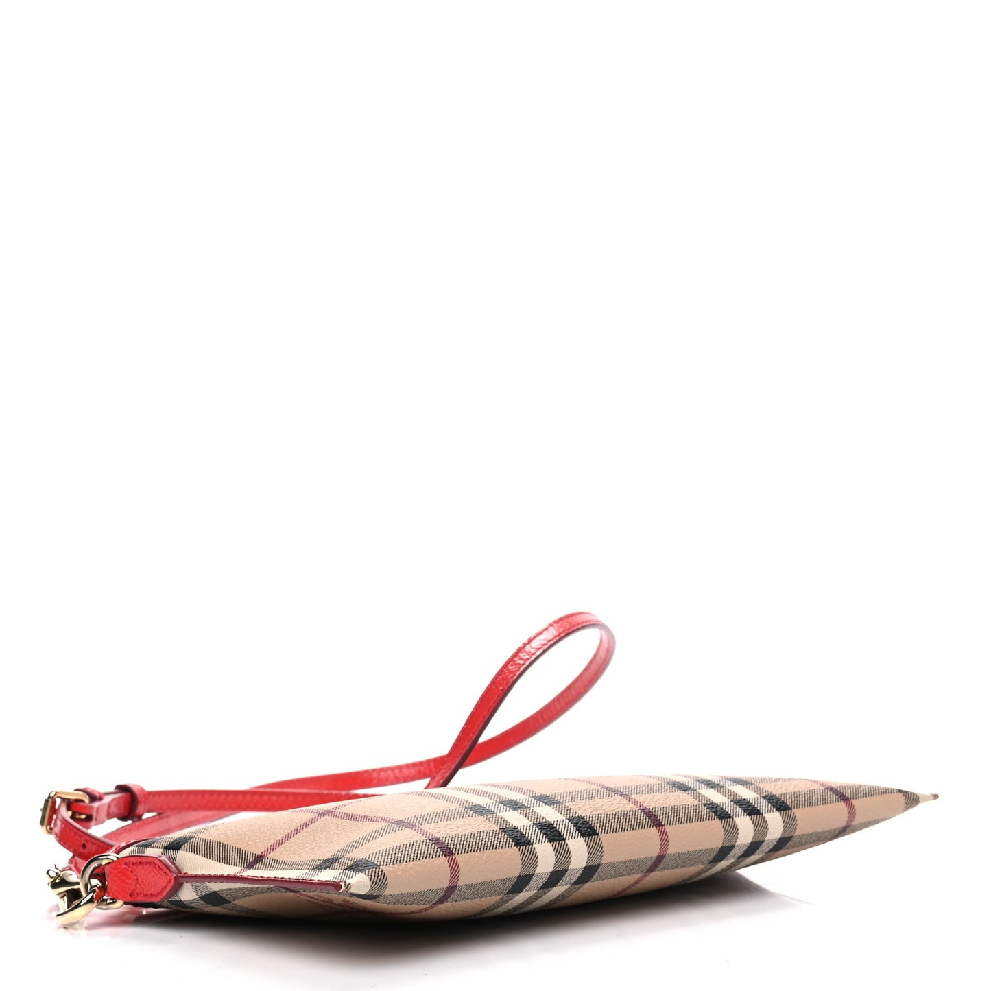Haymarket Check Small Peyton Crossbody Clutch Bag Red