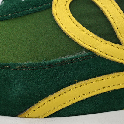 Loewe Nylon Suede Flow Runner Sneakers 37 Green Multicolor 10 of 13