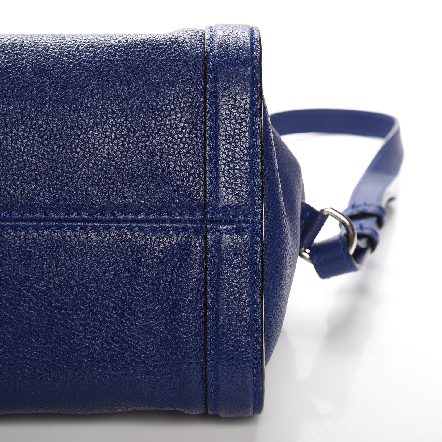 Alexander McQueen Pebbled Calfskin Small Skull Padlock Zip Around Tote Ultramarine 11 of 14
