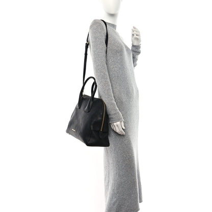 Burberry London Grainy Calfskin Medium Greenwood Bowling Bag Black 2 of 11