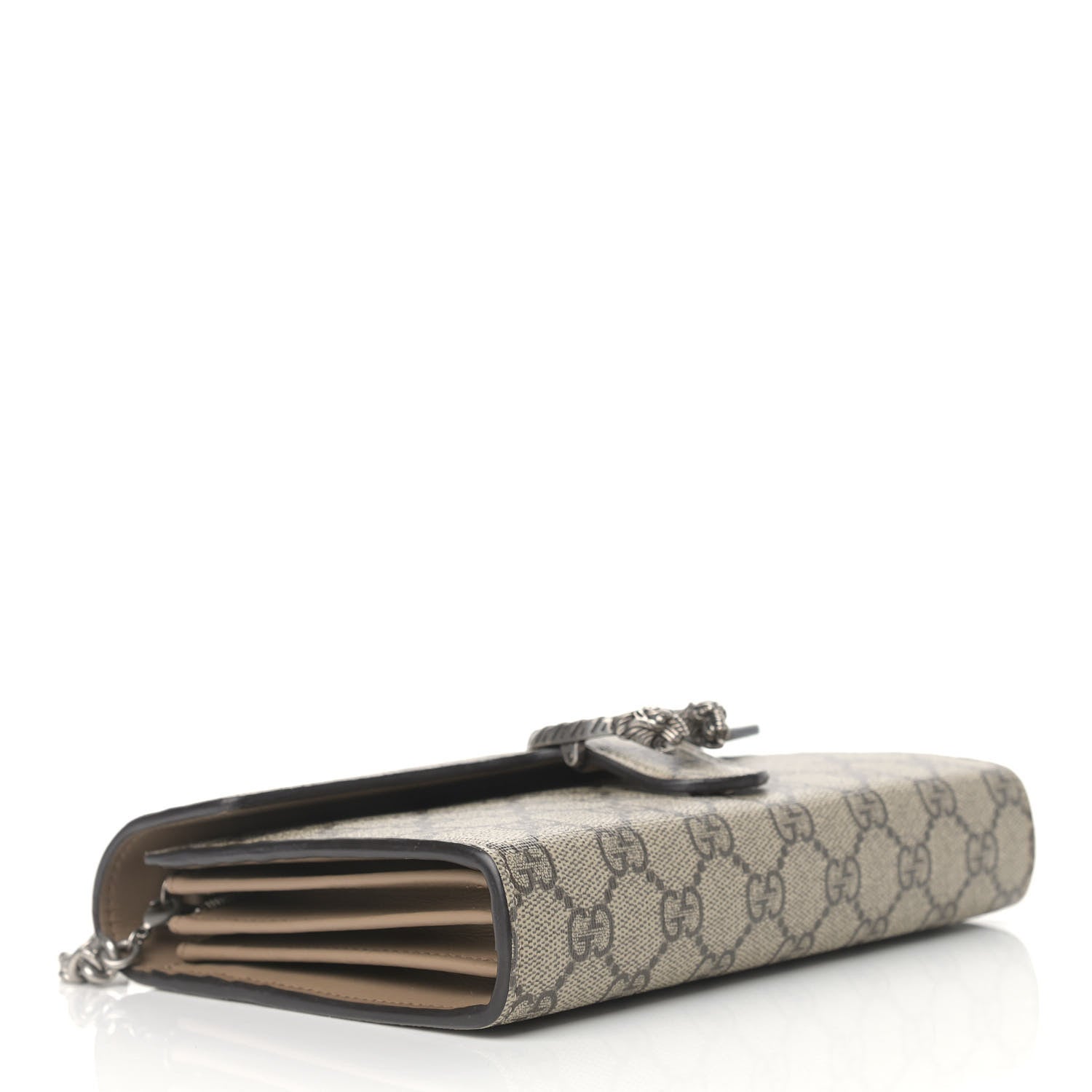 Gucci GG Supreme Monogram Mini Dionysus Chain Wallet Beige Taupe 4 of 9