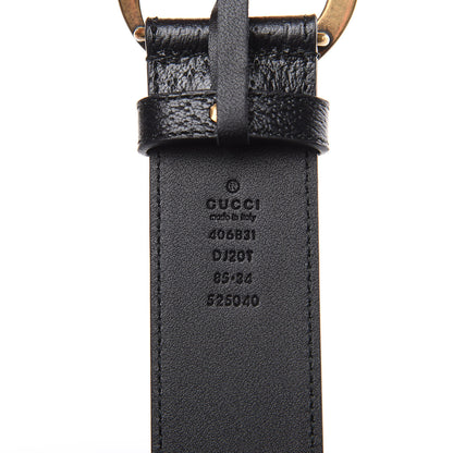 Gucci Textured Calfskin Double G 40mm Belt 85 34 Black 6 of 6