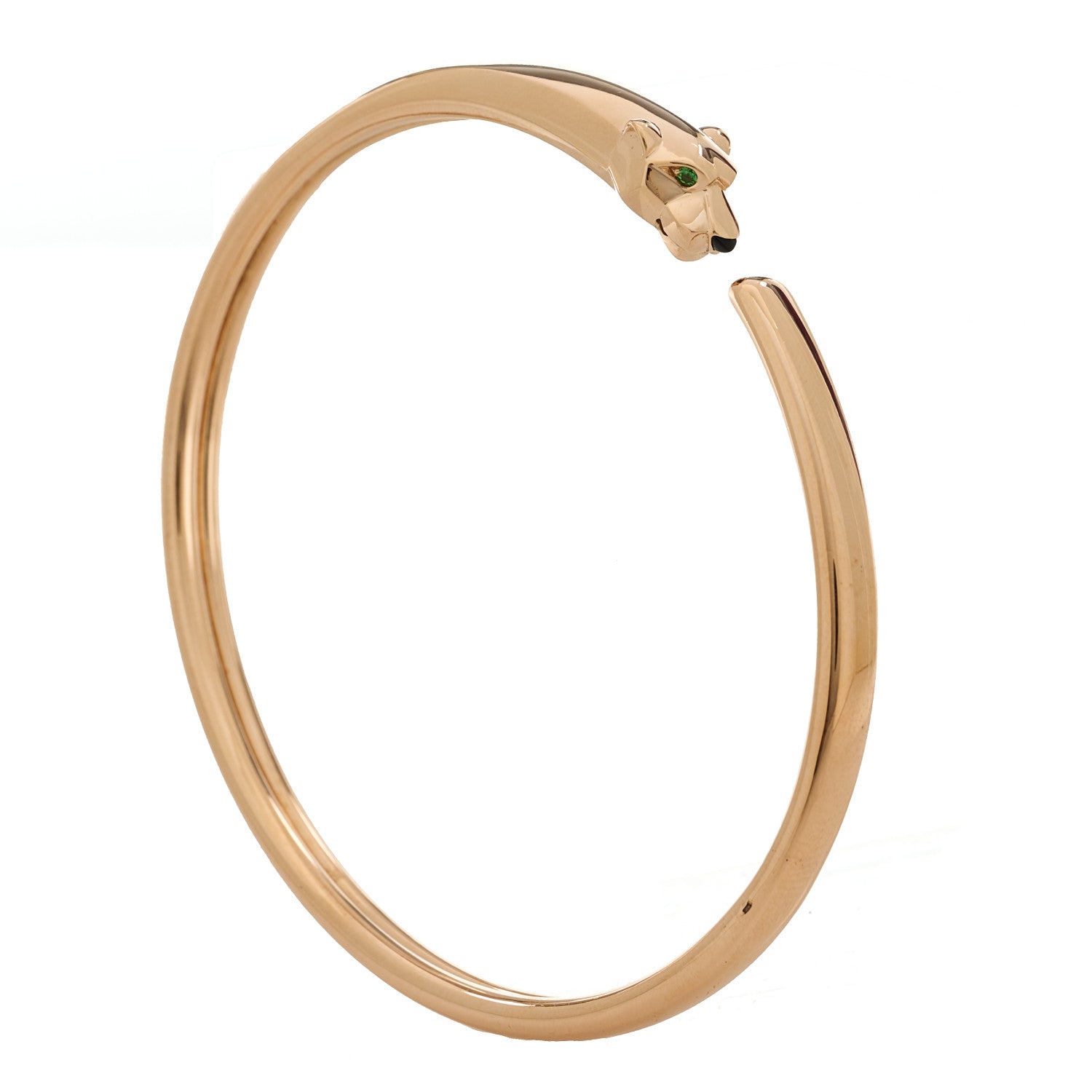 Cartier 18K Pink Gold Tsavorite Black Onyx Panthere De Cartier Bracelet 18 1 of 4