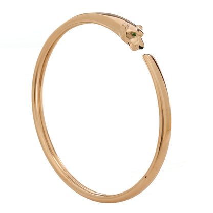Cartier 18K Pink Gold Tsavorite Black Onyx Panthere De Cartier Bracelet 18 1 of 4