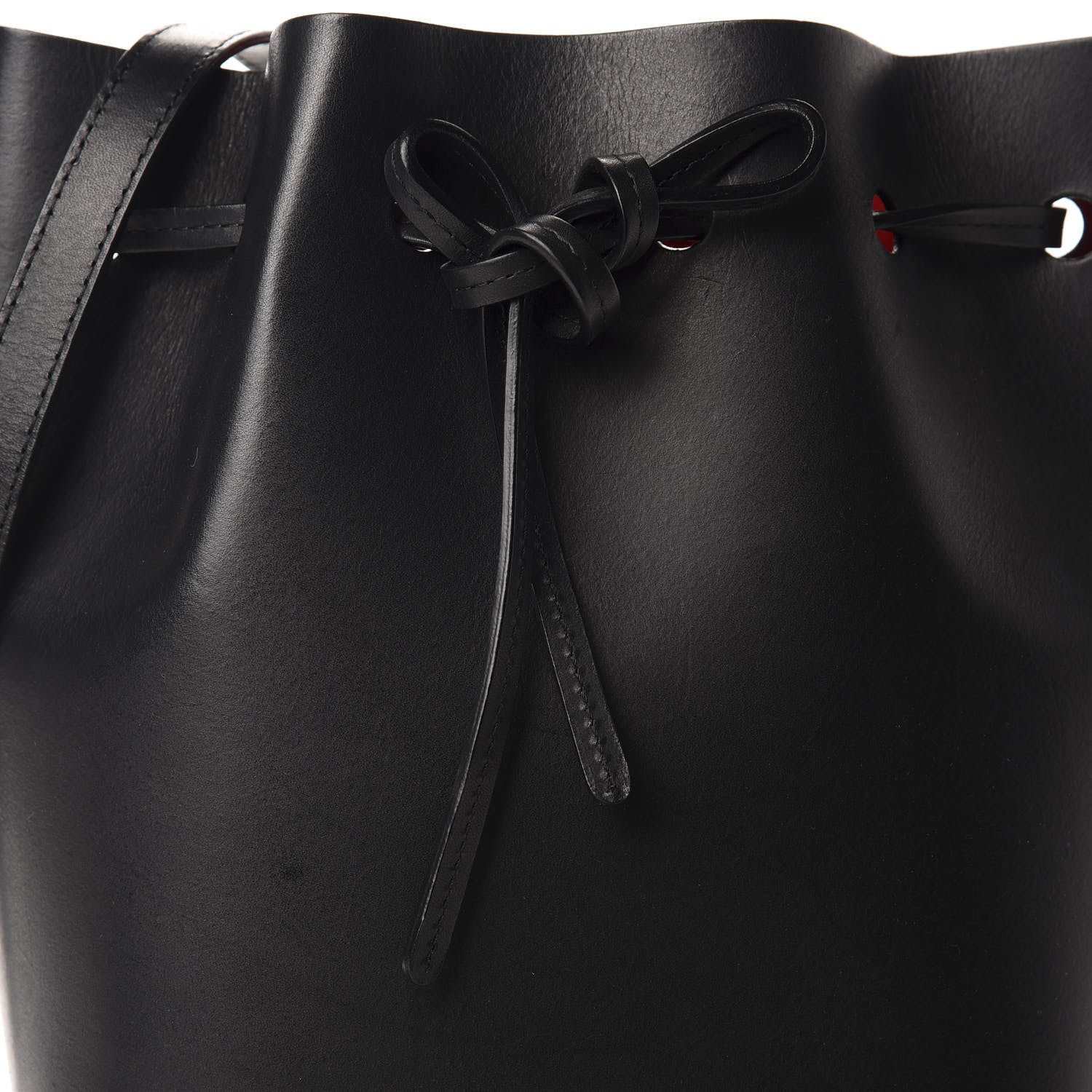 Mansur Gavriel Vegetable Tanned Calfskin Mini Bucket Bag Black Flamma 12 of 12