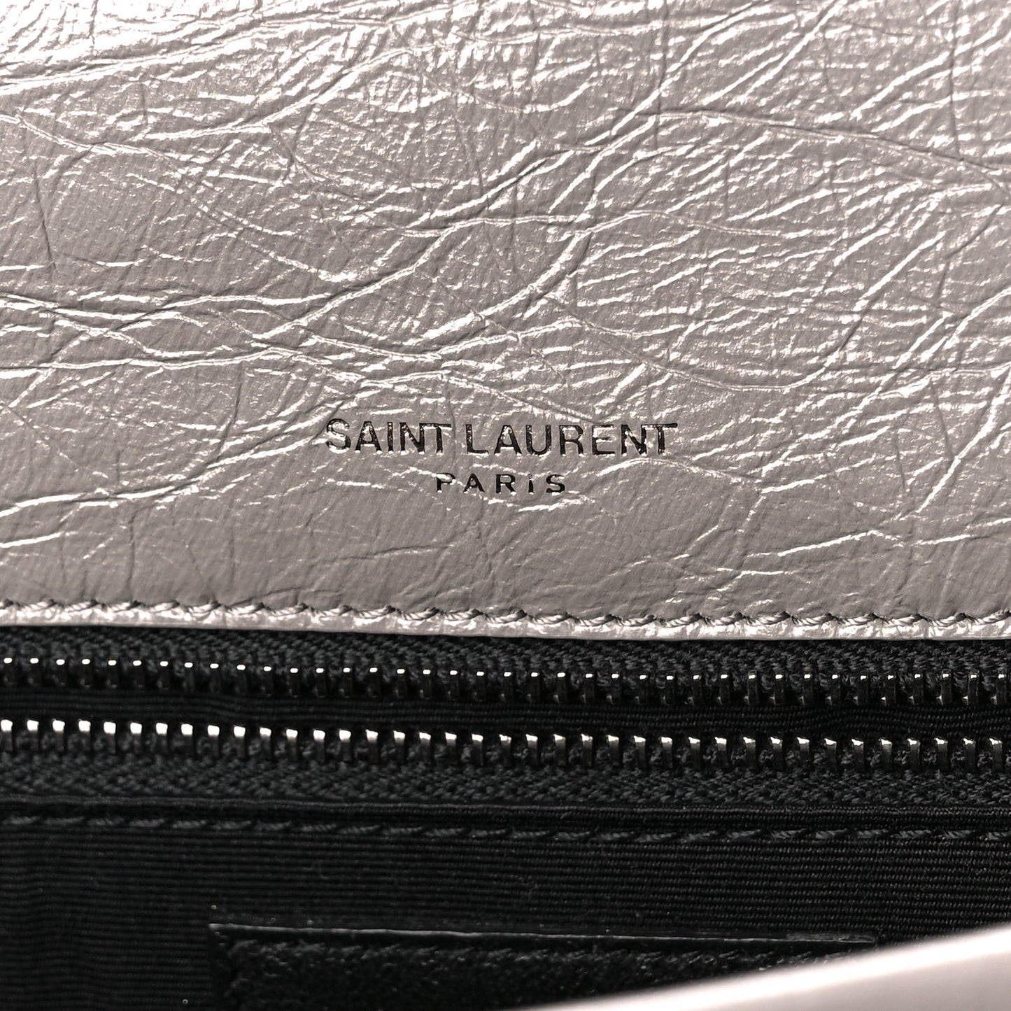 Crinkled Calfskin Matelasse Monogram Large Niki Chain Satchel Storm