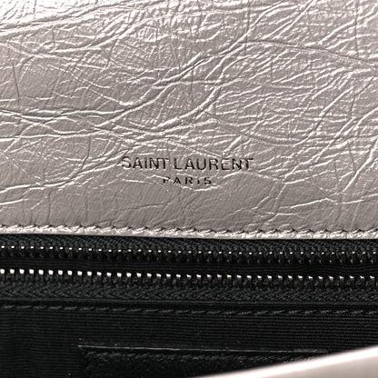 Saint Laurent Crinkled Calfskin Matelasse Monogram Large Niki Chain Satchel Storm 6 of 11