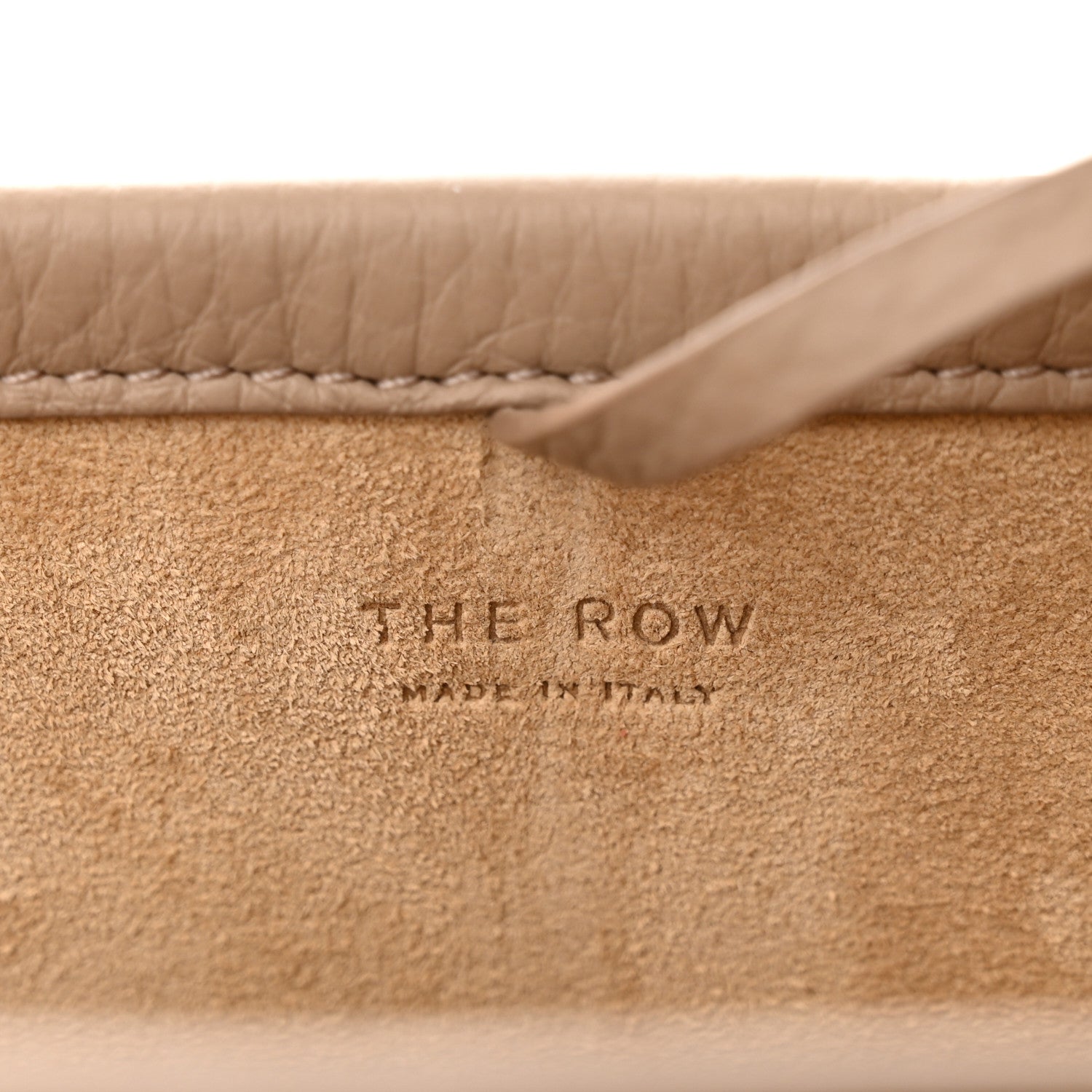 The Row Grained Calfskin Small N/S Park Tote Dark Taupe 6 of 10