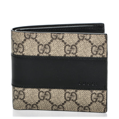 Gucci GG Supreme Monogram Bi-Fold Wallet Black 1 of 7
