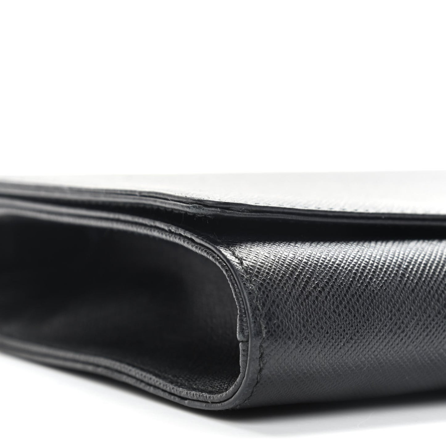 Saffiano Chain Crossbody Bag Black