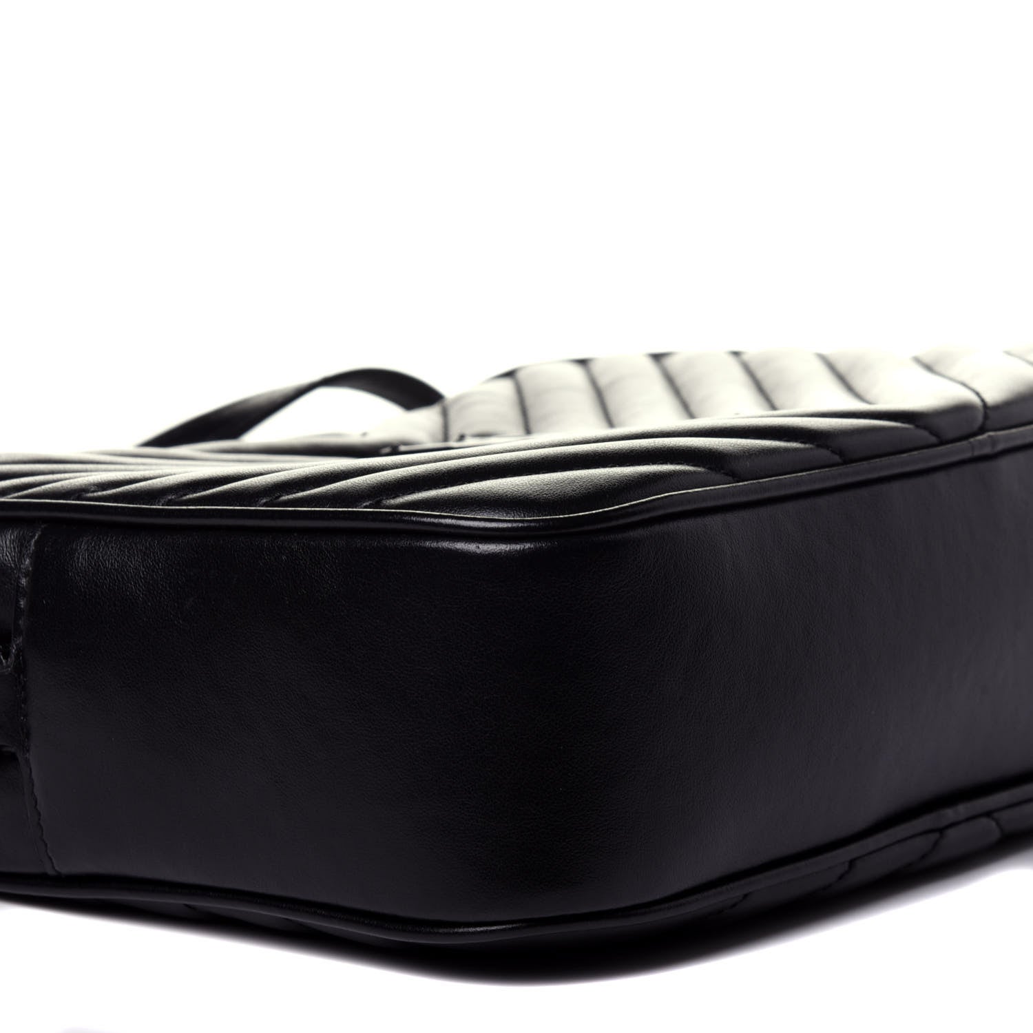 Saint Laurent Calfskin Matelasse Monogram Lou Camera Bag Black 8 of 13