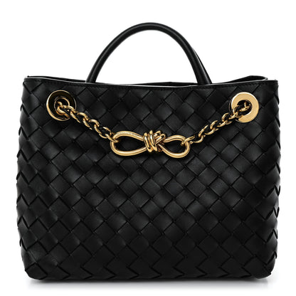 Bottega Veneta Nappa Intrecciato Small Andiamo With Chain Shoulder Bag Black 1 of 10