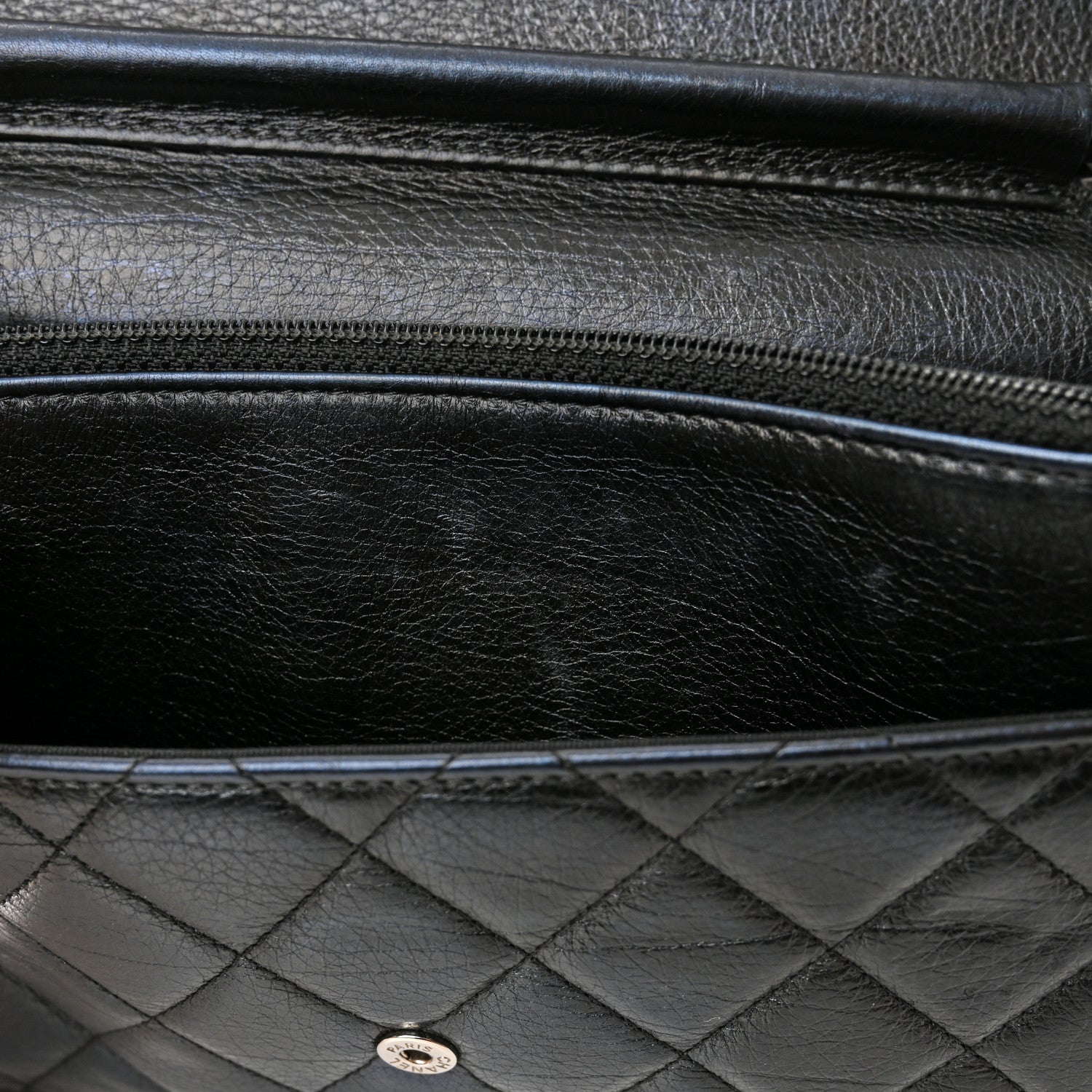 Chanel Metallic Calfskin Quilted Boy Wallet On Chain WOC Navy Blue 13 of 16