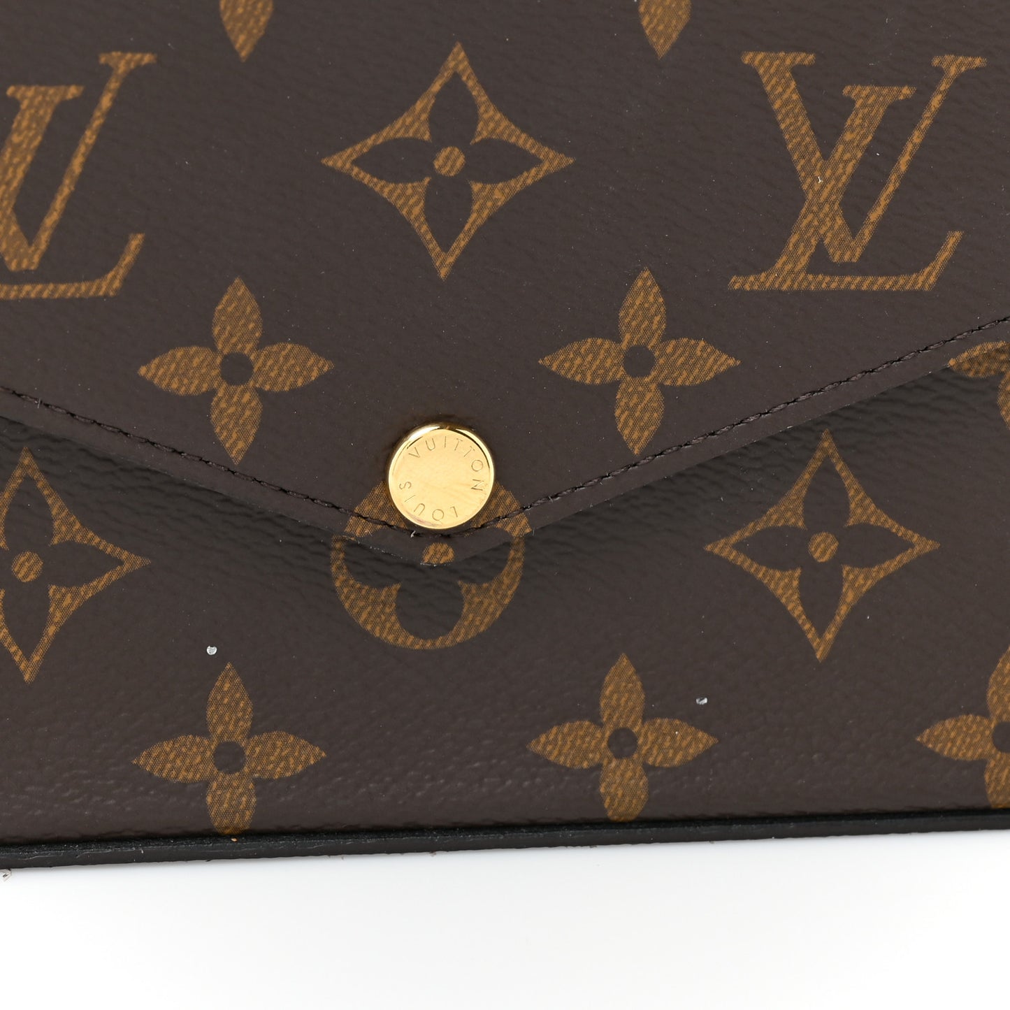 LOUIS VUITTON Monogram Pochette Felicie Chain Wallet Fuchsia
