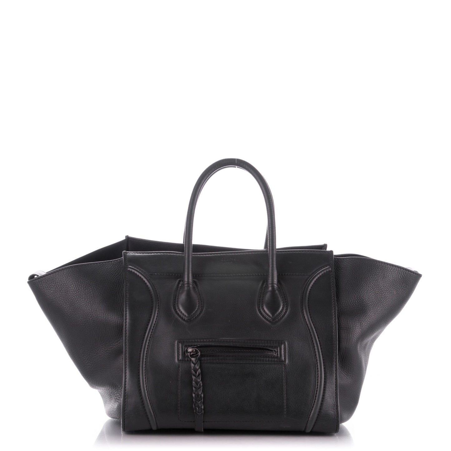 Supple Calfskin Medium Phantom Luggage Black