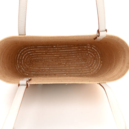 Loewe Raffia Square Small Basket Tote Bag Natural White 5 of 9