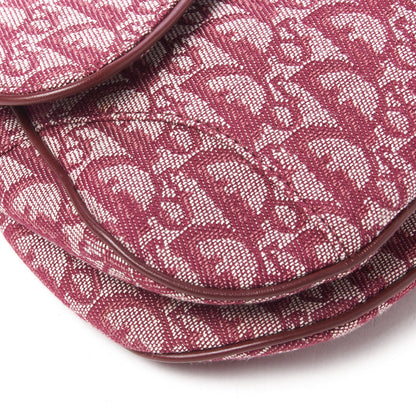 Christian Dior Monogram Double Saddle Bag Burgundy 6 of 7