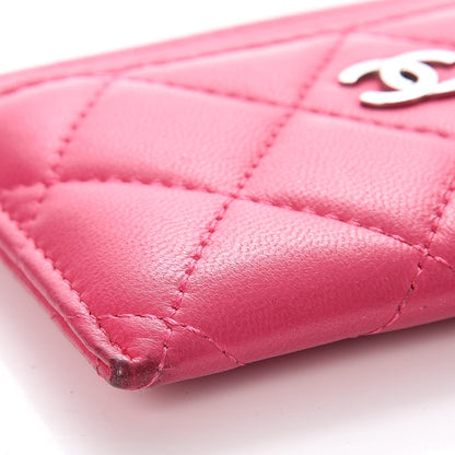 Chanel Lambskin Quilted Card Holder Fuchsia 9 of 13