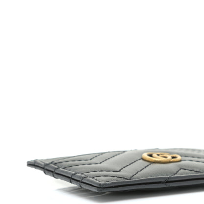 Gucci Calfskin Matelasse GG Marmont Card Holder Black 9 of 17