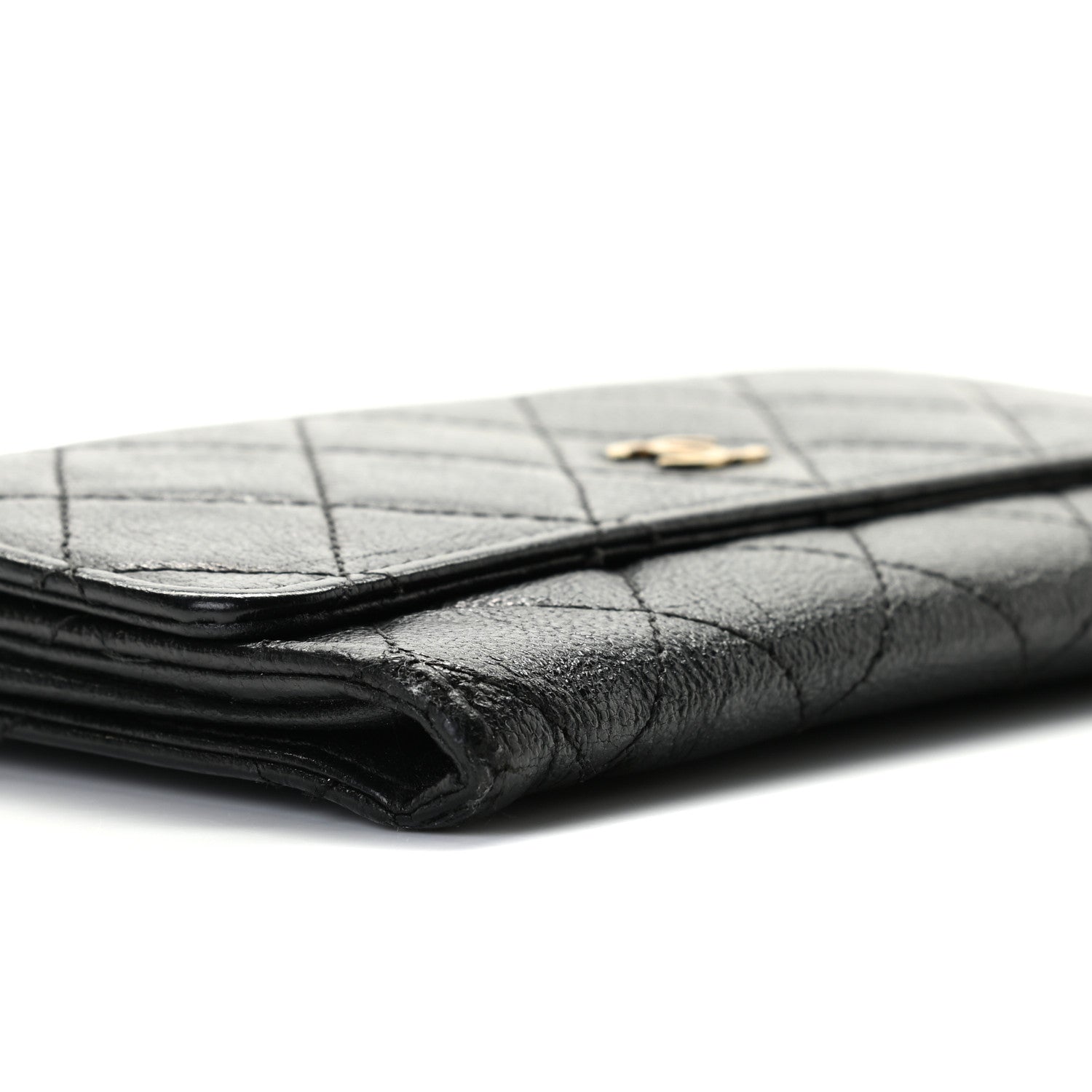 Chanel Calfskin Quilted Flap Wallet Black 7 of 13
