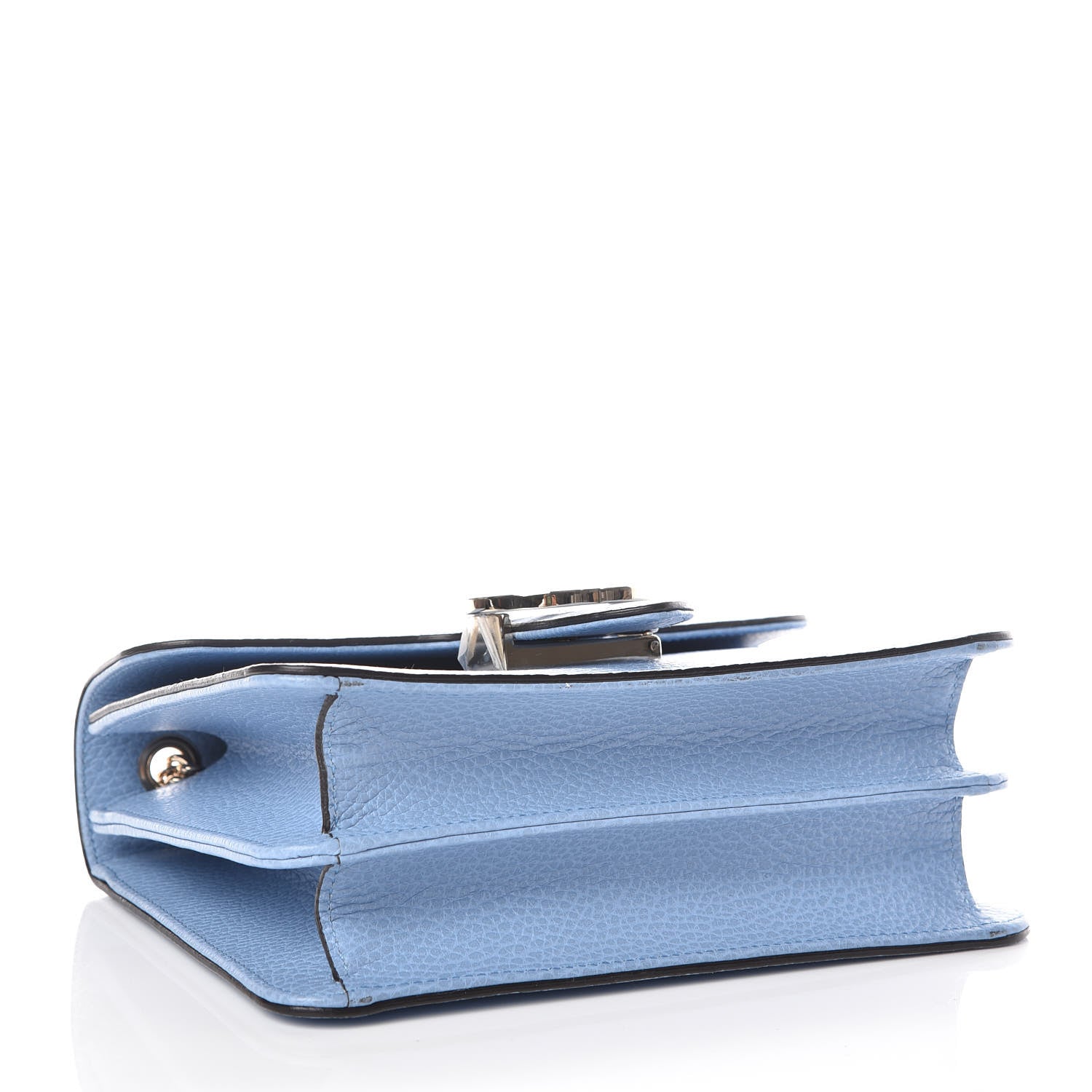 Gucci Dollar Calfskin Small Interlocking G Shoulder Bag Mineral Blue 4 of 9