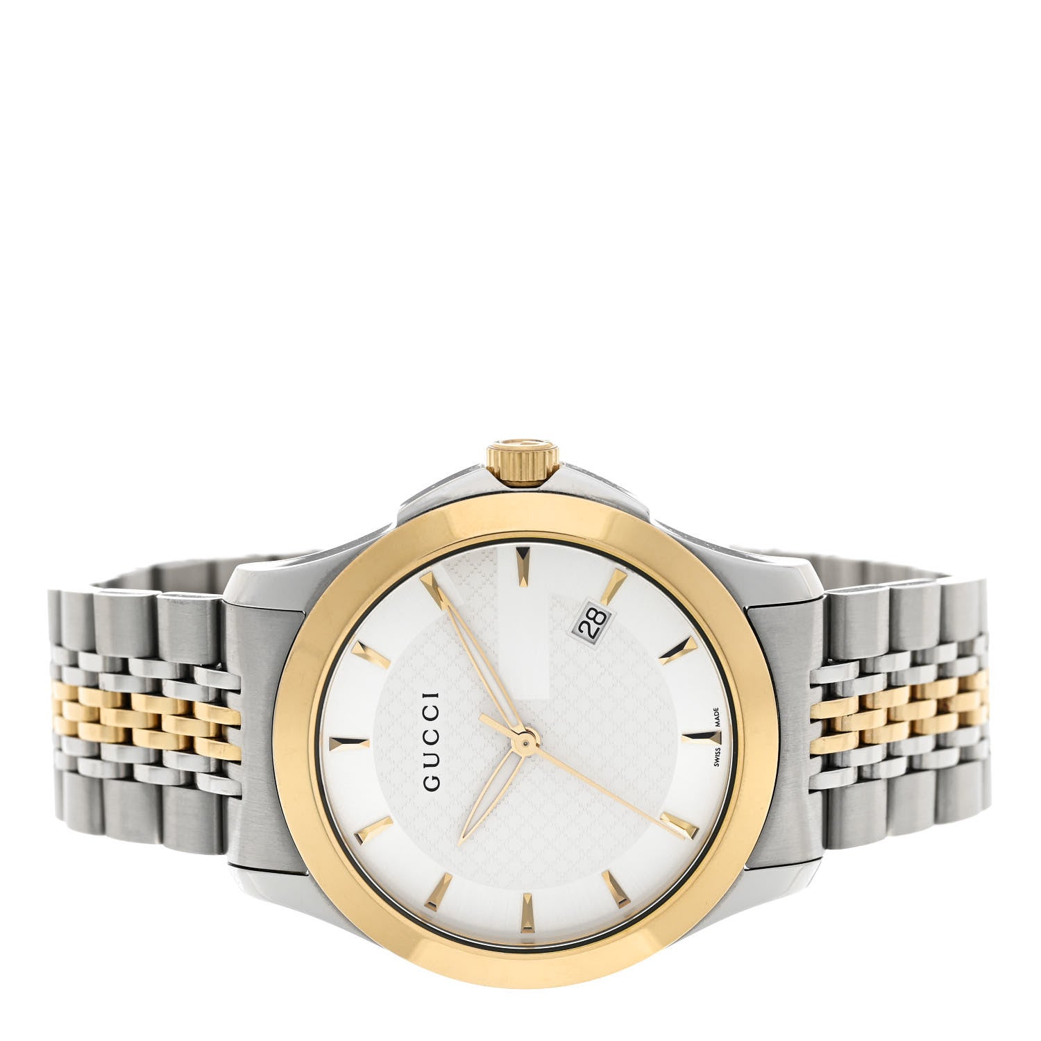 Gucci Stainless Steel 38mm G-Timeless Two Tone Quartz Watch 2 of 5