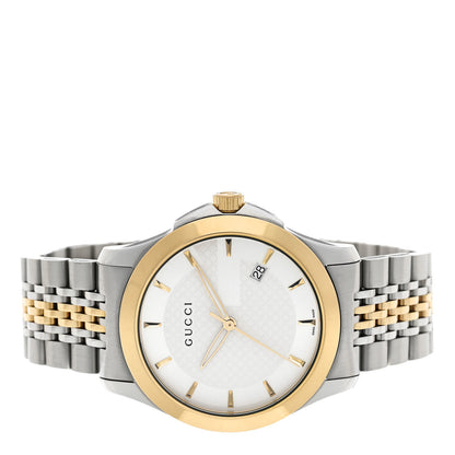 Gucci Stainless Steel 38mm G-Timeless Two Tone Quartz Watch 2 of 5