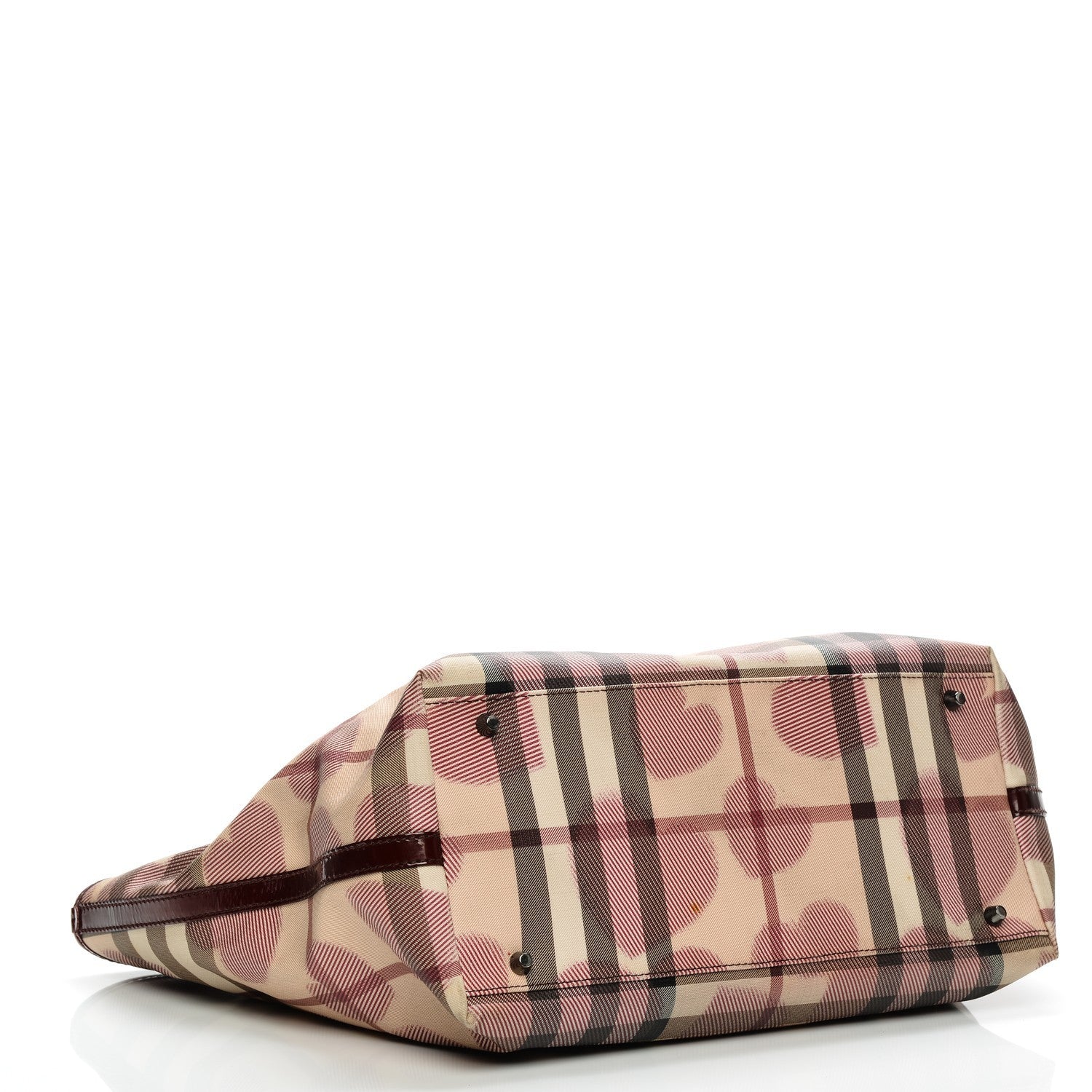 Burberry Nova Check Heart Gracie Diaper Tote Berry Red 4 of 11
