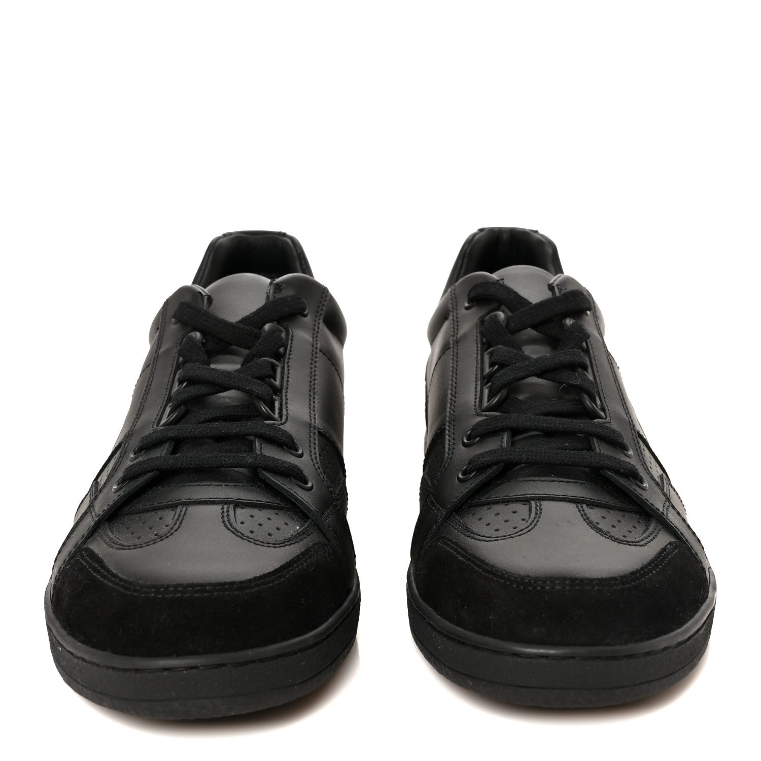 Christian Dior Calfskin Suede Logo Sneakers 39 Black 3 of 9