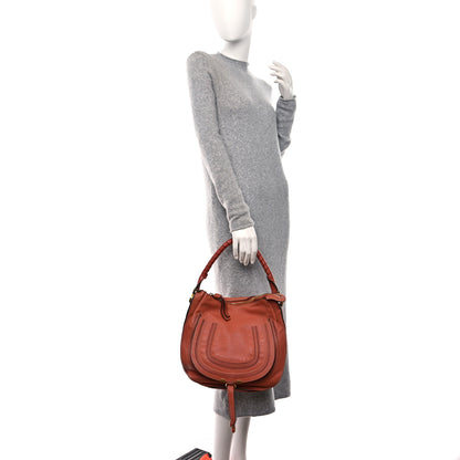 Chloe Calfskin Medium Marcie Hobo Clay Brown Whiskey 3 of 9