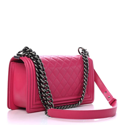 Chanel Lambskin Quilted Medium Boy Flap Pink 3 of 10