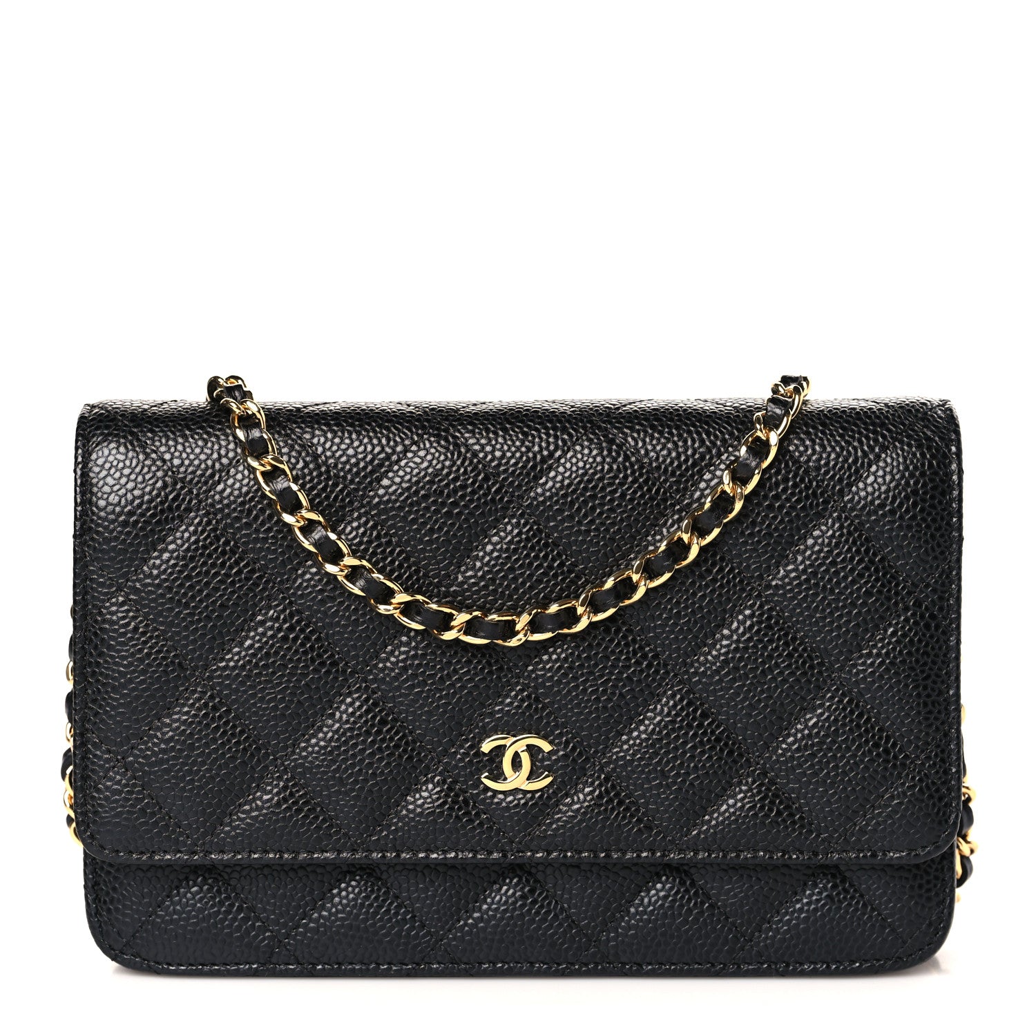 Chanel Caviar Quilted Wallet on Chain WOC Black 1 of 10