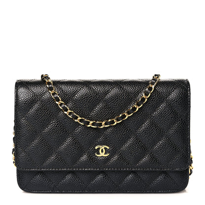Chanel Caviar Quilted Wallet on Chain WOC Black 1 of 10