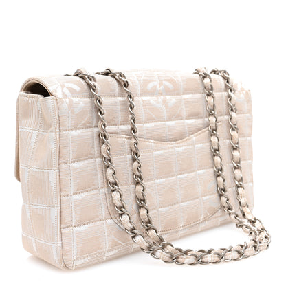 Chanel Nylon Medium Travel Flap Light Beige 3 of 11