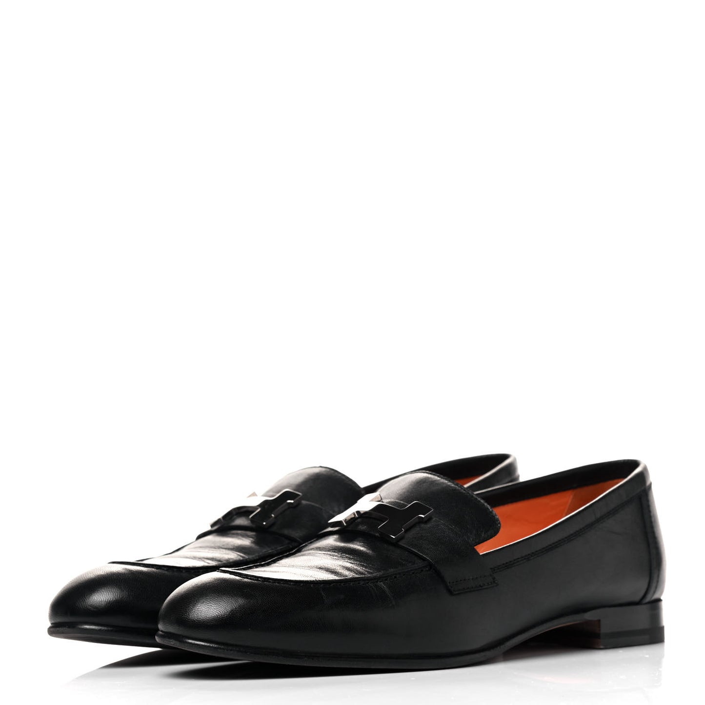 Goatskin Womens Paris Loafers 38.5 Black