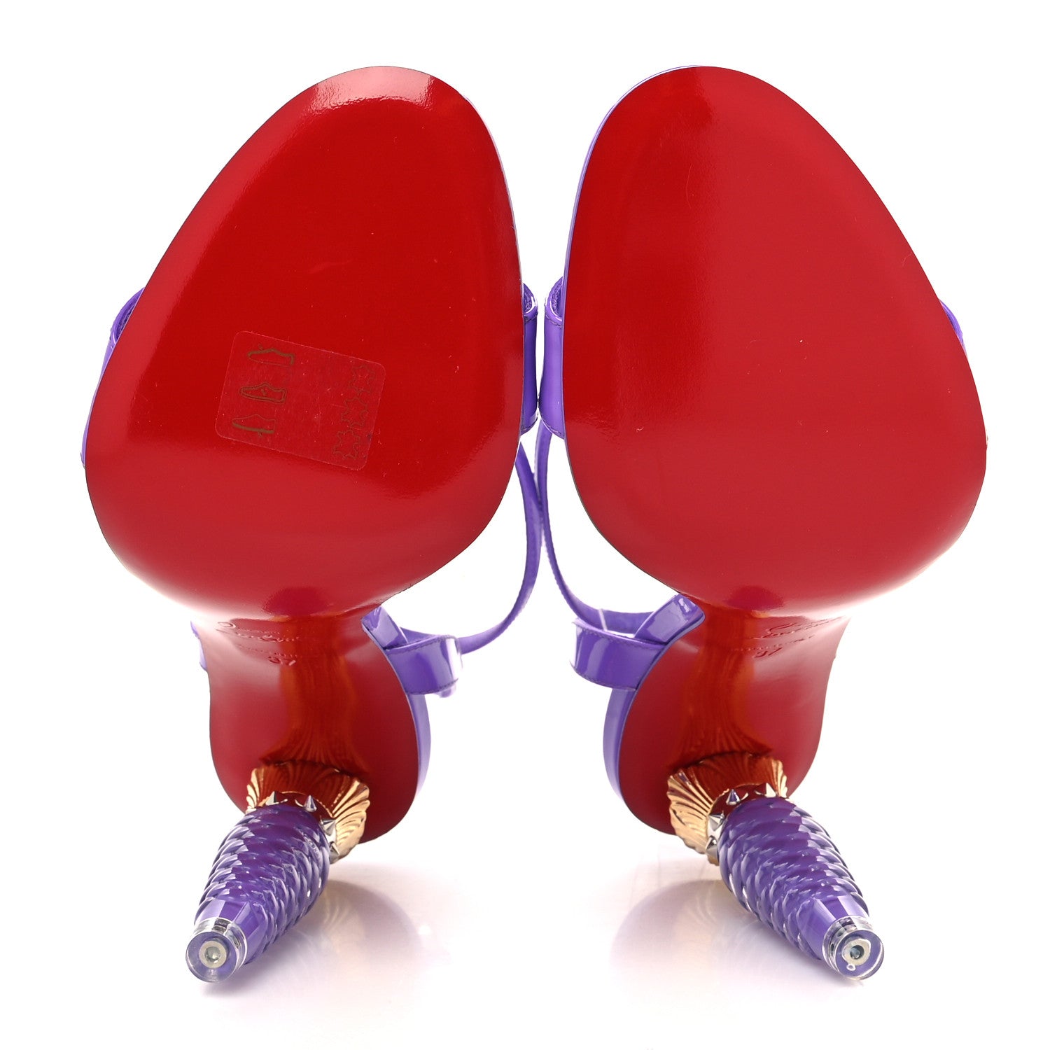 Christian Louboutin Patent Glossy Lipgloss Queen 100 Sandals 37 Ole 5 of 8