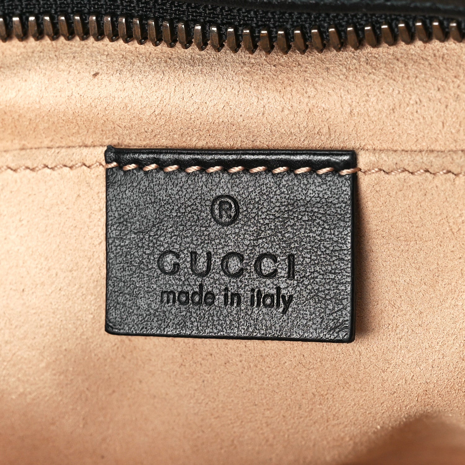 Gucci Calfskin Matelasse Small GG Marmont Chain Shoulder Bag Black 6 of 12