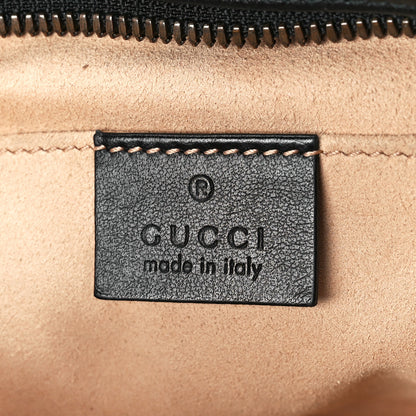 Gucci Calfskin Matelasse Small GG Marmont Chain Shoulder Bag Black 6 of 12
