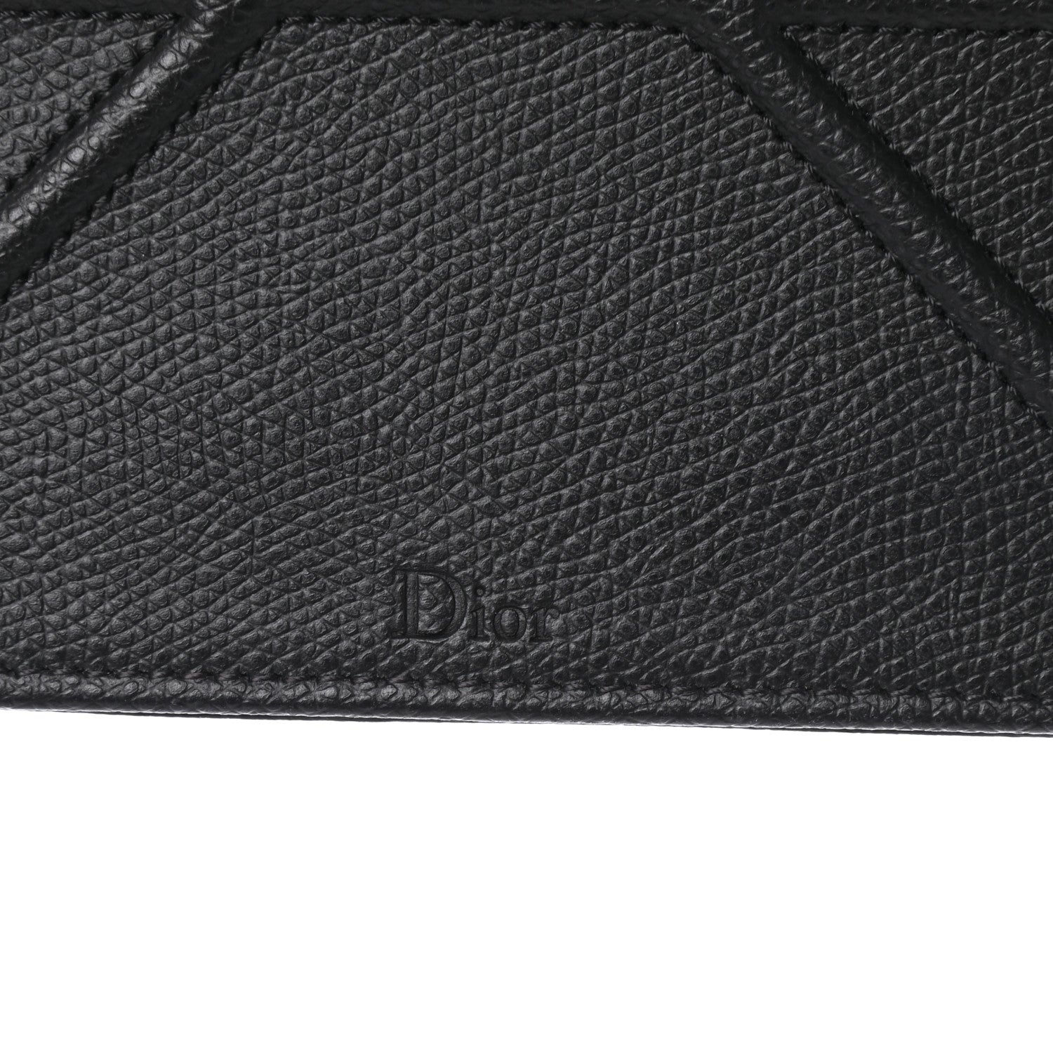 Christian Dior Grained Calfskin Diorama Wallet on Chain Pouch Black 7 of 12
