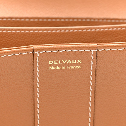 Delvaux Rodeo Calfskin Surpique Brillant Wallet on Chain Vegetal 6 of 9