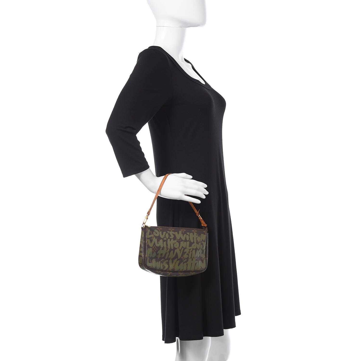 Louis Vuitton Monogram Graffiti Pochette Accessories Kaki 2 of 12