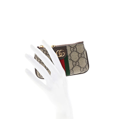 Gucci GG Supreme Monogram Web Ophidia Key Case Beige New Acero 2 of 8