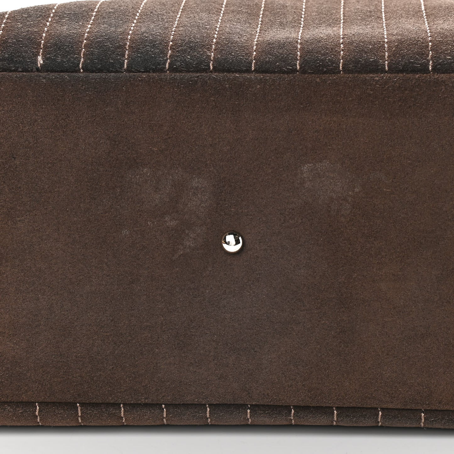 Suede Quilted Vertical Tote Brown